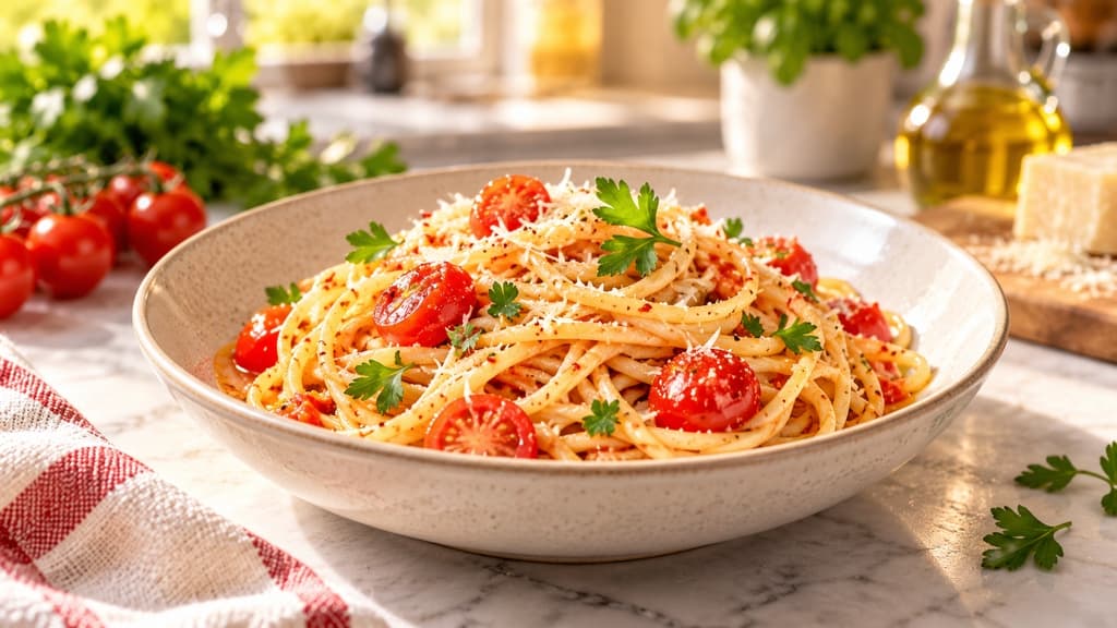 Tjestenina s parmezanom i rajčicama
