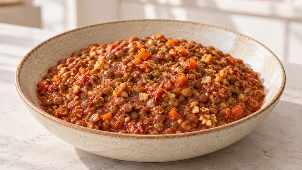 Umak bolognese od zelene leće
