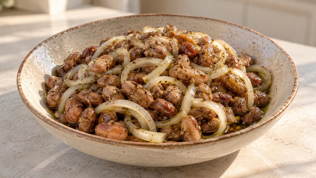 Salata od graha s bučinim uljem